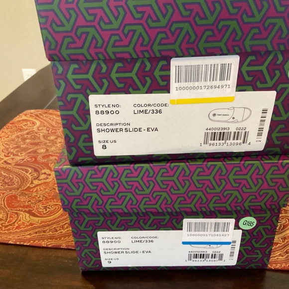 tory burch shower slide-eva sandals in lime BNIB,MSRP$158 - Picture 4 of 4